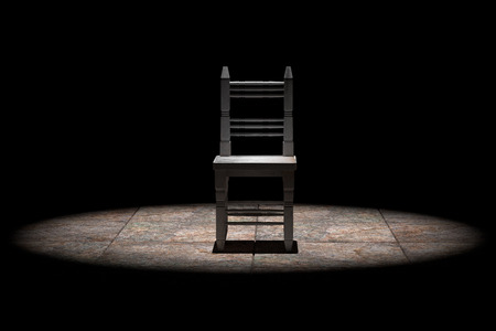 3d rendering of an old empty chairの写真素材