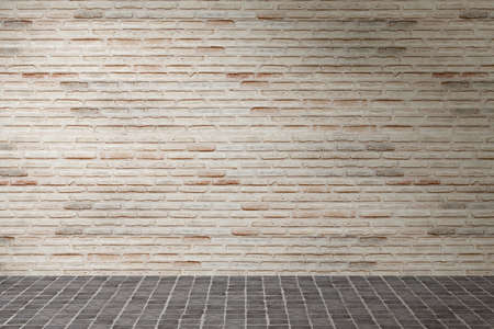 3d rendering of an old and dirty brick wallの写真素材