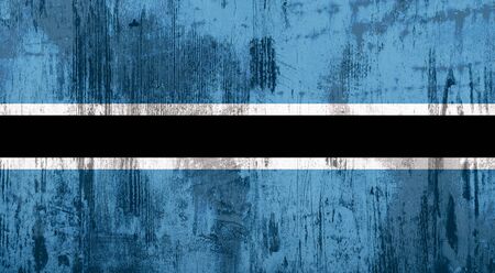 illustration of an old and dirty botswana flagの写真素材