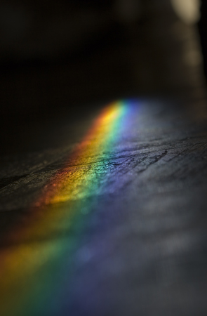 a great rainbow over the floorの写真素材
