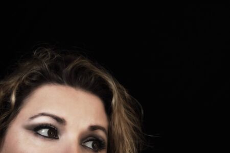 Picture of the half of a beautiful face of womanの写真素材