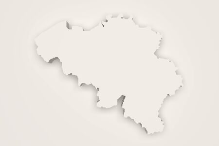 3d rendering of a Belgium map on white background.の写真素材