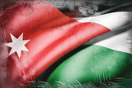 3d rendering of a Jordan flagの写真素材