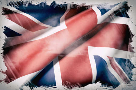 3d rendering of an united kingdom flagの写真素材