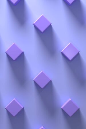 Several purple cubes on purple background.From aboveの写真素材