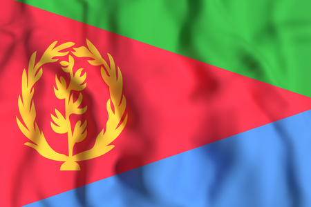 3d rendering of Eritrea flag wavingの写真素材