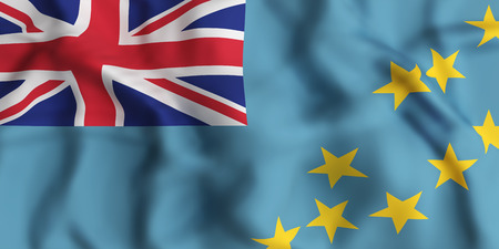3d rendering of  Tuvalu flag wavingの写真素材
