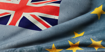 3d rendering of  an old Tuvalu flag wavingの写真素材