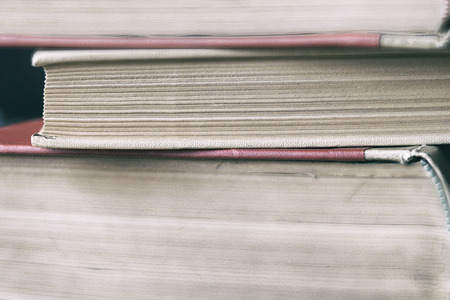 Some vintage books. Horizontal indoors shot.の写真素材