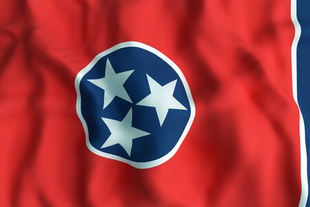 3d rendering of a Tennessee State flagの写真素材