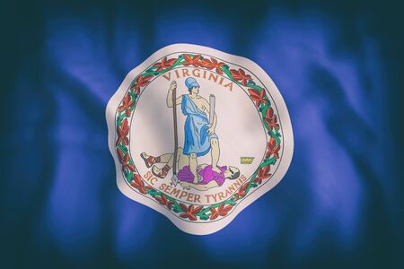 3d rendering of a Virginia State flagの写真素材