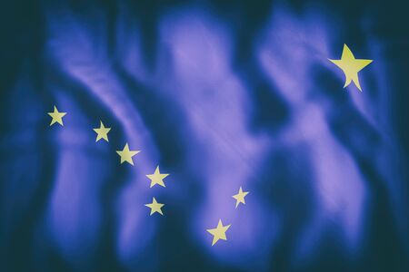 3d rendering of an Alaska State flag