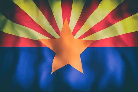 3d rendering of an Arizona State flagの写真素材