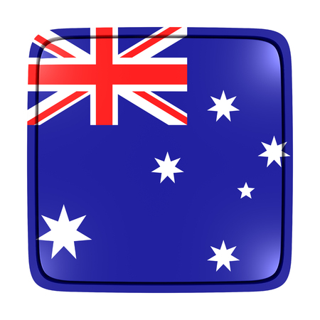 3d rendering of an Australia flag icon. Isolated on white background.の写真素材