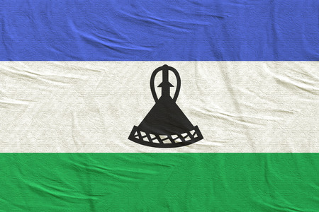 3d rendering of Kingdom of Lesotho flagの写真素材