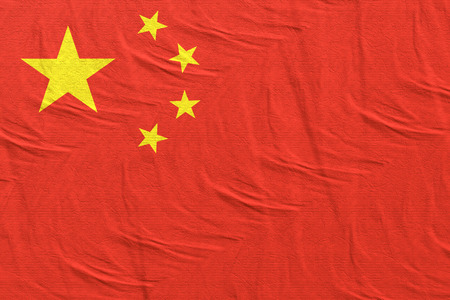 3d rendering of a China flag silkの写真素材