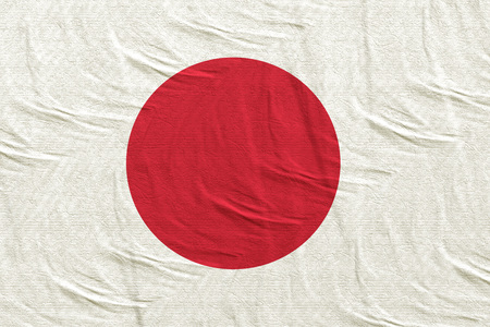 3d rendering of a Japan flag silkの写真素材