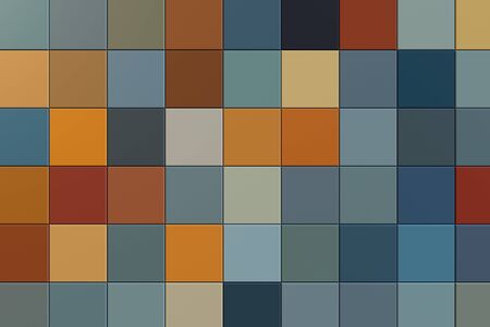 3d rendering of a close-up of colorful ceramic floor made of glazed tilesの写真素材