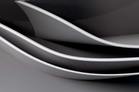 3d rendering of an abstract background with some grey shapesの写真素材