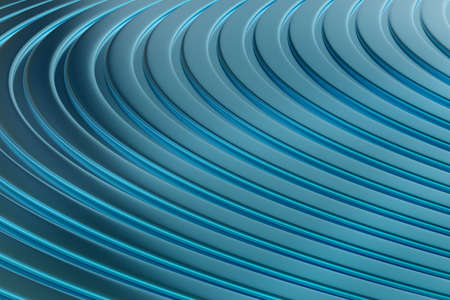 3d rendering of an abstract 3d composition with some blue curvesの写真素材