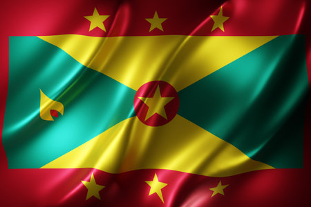 3d rendering of a national Grenada flagの写真素材