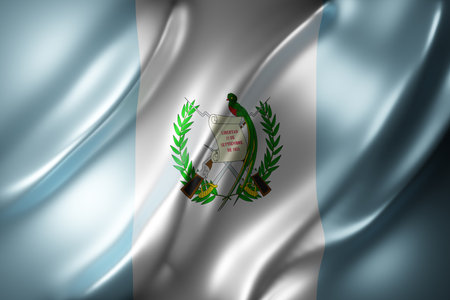 3d rendering of a national Guatemala flagの写真素材