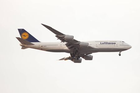 Mexico City, Mexico - January 06, 2018: Lufthansa Boeing 747-8のeditorial素材