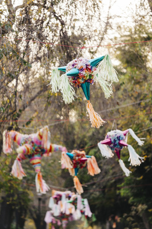 Pinatas in the street, Mexico Cityの写真素材