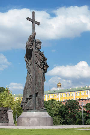 Monument to Vladimir the Great in Moscow, Russiaのeditorial素材