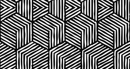 hand drawn black and white ink striped seamless background seamless, black, white, drawn, hand, striped, ink, texture, pattern, abstractの写真素材