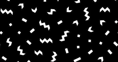 seamless abstract geometric pattern in retro background pattern, seamless, retro, style80s, black, abstract, geometric, memphis, texture, designの写真素材