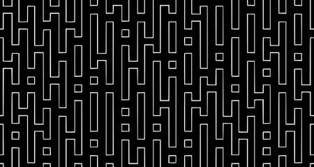seamless black and white lines maze pattern background seamless, lines, black, white, maze, pattern, line, abstract, geometric, designの写真素材