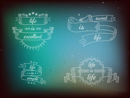 Vintage labelsのイラスト素材