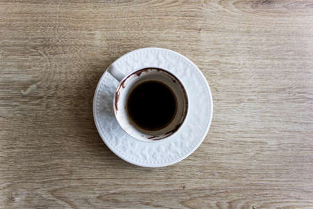 Turkish coffee on wood backgroundの写真素材