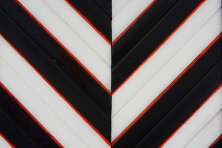 Black, white and red stripes background old wall