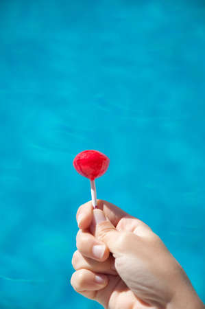 lollipops water backgroundの写真素材