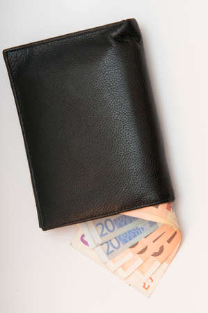 the photo is a wallet with money sticking out, the iimagine may Represent an expense, or the value...