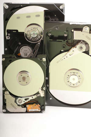 details of hard disk drive opened with evidence of the internal diskの写真素材