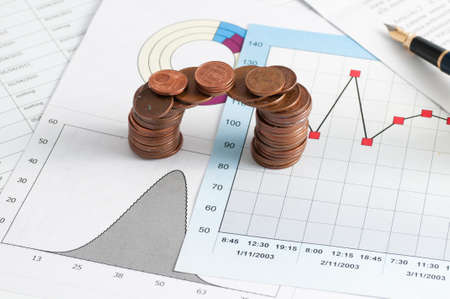 house made with coinsの写真素材