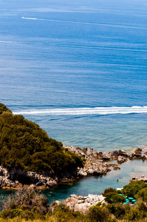Panoramic view of the sea in Maratea.Italyの写真素材