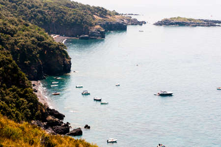 Panoramic view of the sea in Maratea.Italyの写真素材