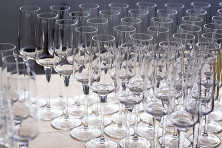 row of wine glasses