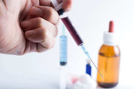 image of a preparation to make a punctureの写真素材