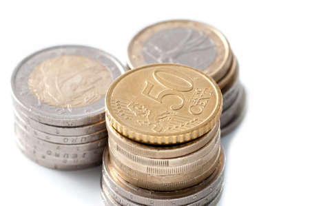 first floor, a bit 'of euro coins representing the concept of business