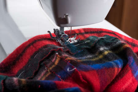 view of a tailored suit from a tailor in his studio.の写真素材