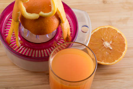 men made with the peels of orange.の写真素材