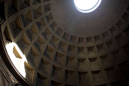 Interior photo of the Pantheon in Rome.