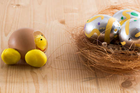 chick who drives an egg on wheels and it's going to decorated eggs.