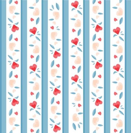  Vintage Valentine Patternのイラスト素材