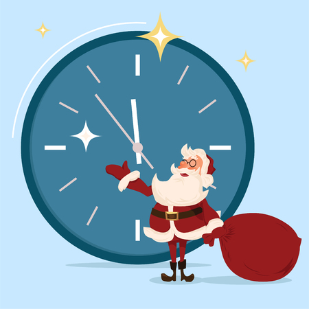 Santa character. Cartoon vector illustration.のイラスト素材